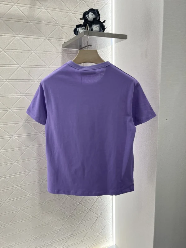 24 Spring and summer new T-shirt women's casual style pure cotton round neck sleeve short sleeve top