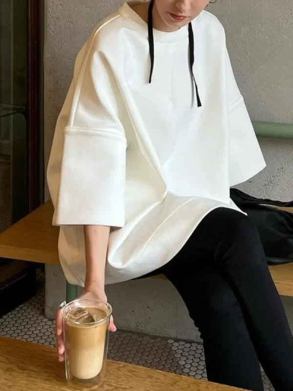 Japanese high level White T Shirt Women tide All Match O Neck Half Sleeve T-shirts Spring Summer Loose Casual Y2k Clothes - Image 3