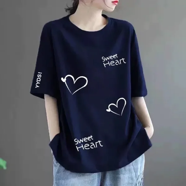 good quality leisure T shirt women fashion casual 2024 new summer