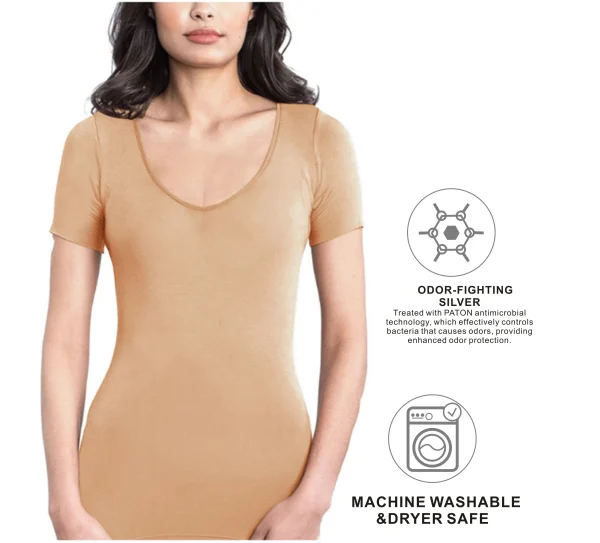 Running Women T-shirt Sweat Pads Reusable Underarm Armpit Perfume Absorbing Anti Sweat Proof Undershirt For Ladies